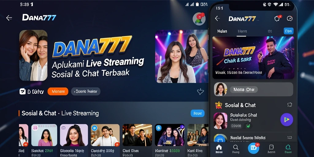 Antarmuka DANA777 saat melakukan live streaming yang interaktif dan menarik.
