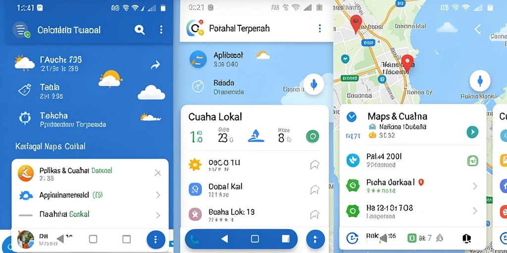 Antarmuka aplikasi PAKARJP yang menampilkan informasi cuaca lokal.