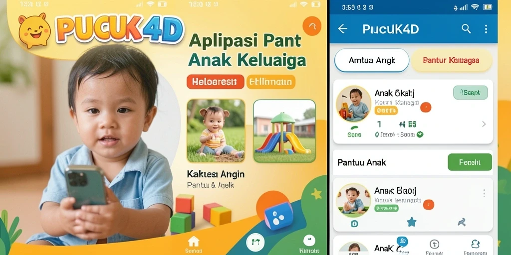 Tampilan antarmuka PUCUK4D yang intuitif untuk memantau anak.