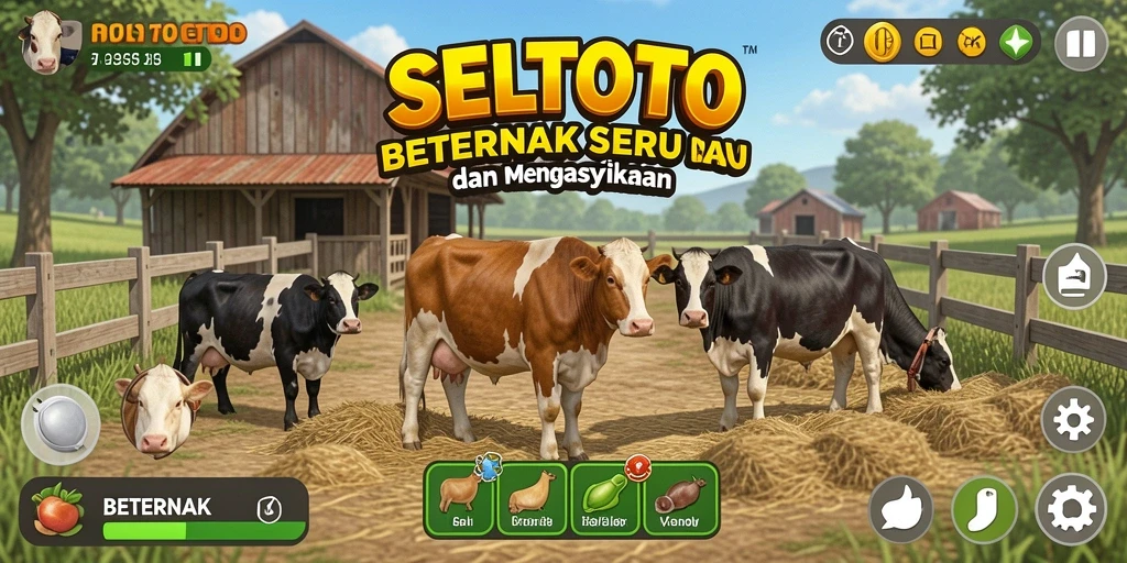 Antarmuka menarik dari permainan Beternak SELTOTO