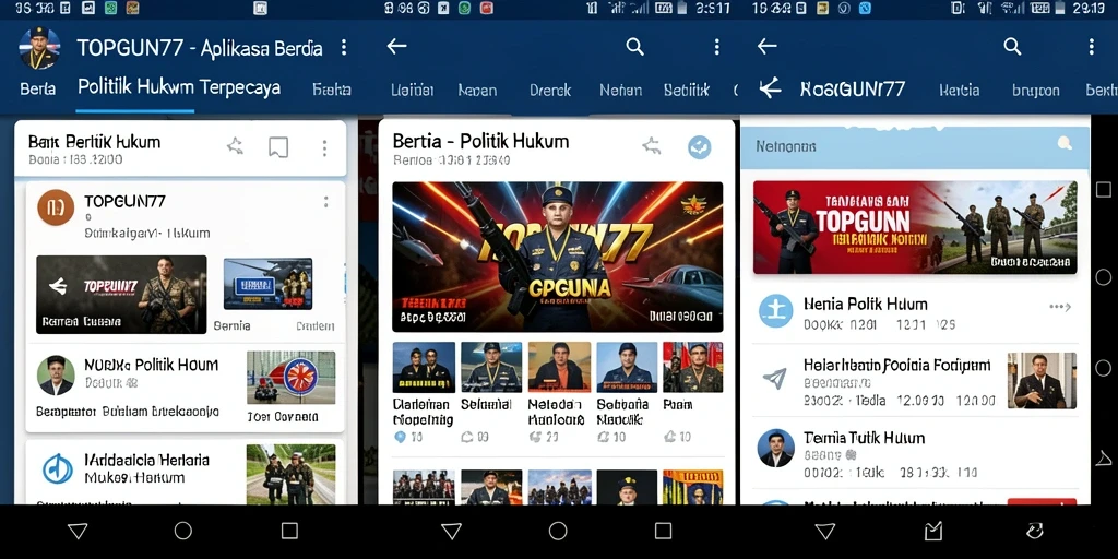 Tampilan antarmuka aplikasi TOPGUN77 yang informatif dan interaktif.