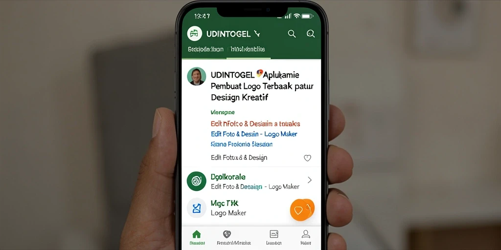 Antarmuka user-friendly UDINTOGEL untuk desain logo kreatif.