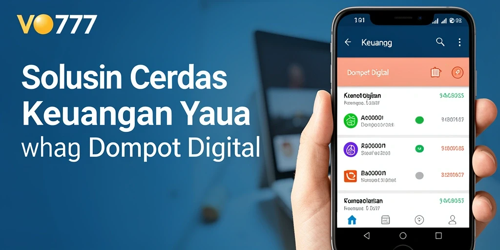 Tampilan antarmuka pengguna VO777 aplikasi Dompet Digital yang modern dan intuitif.